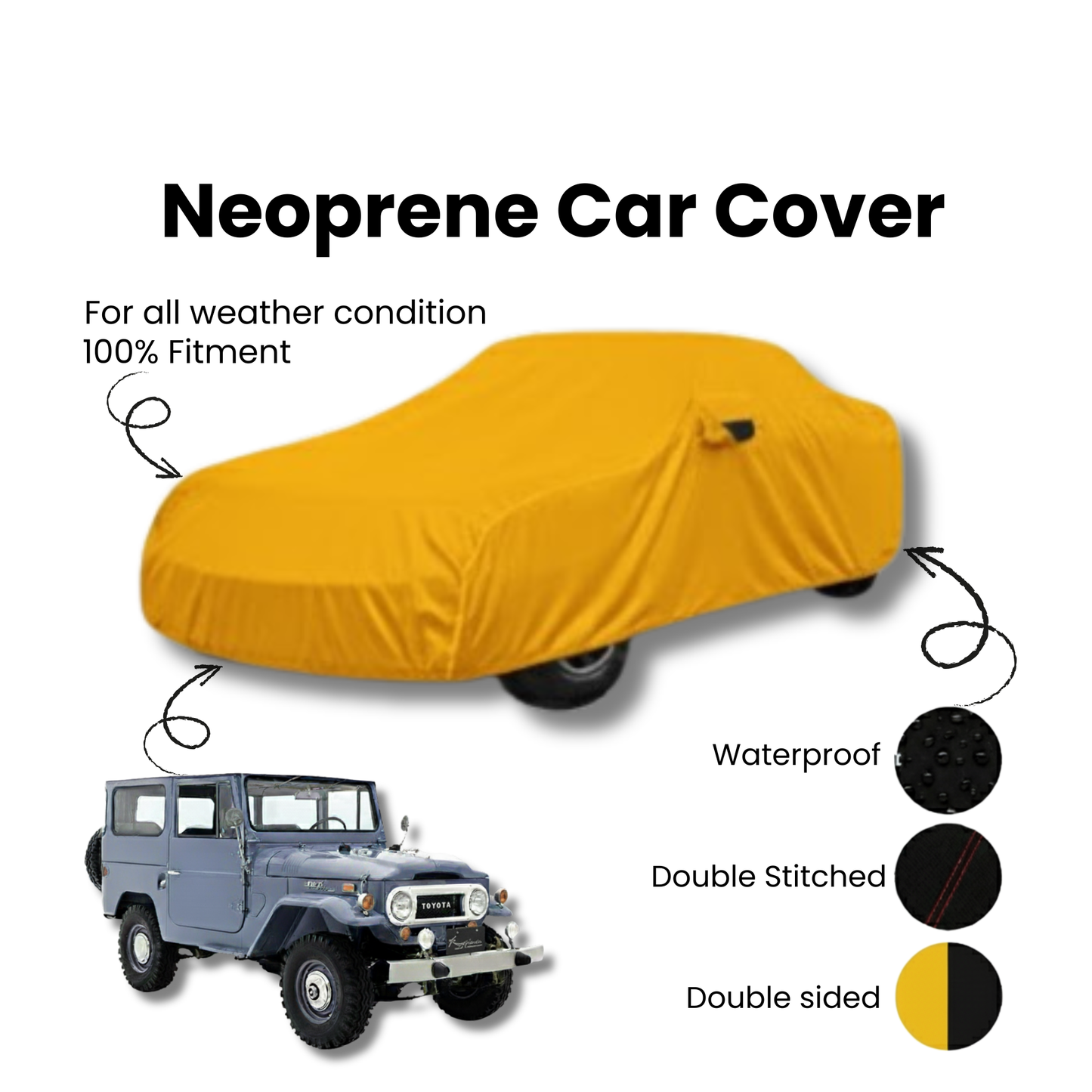 Toyota Land Cruiser FJ40 Neoprene Top Cover - Model 1960-1984