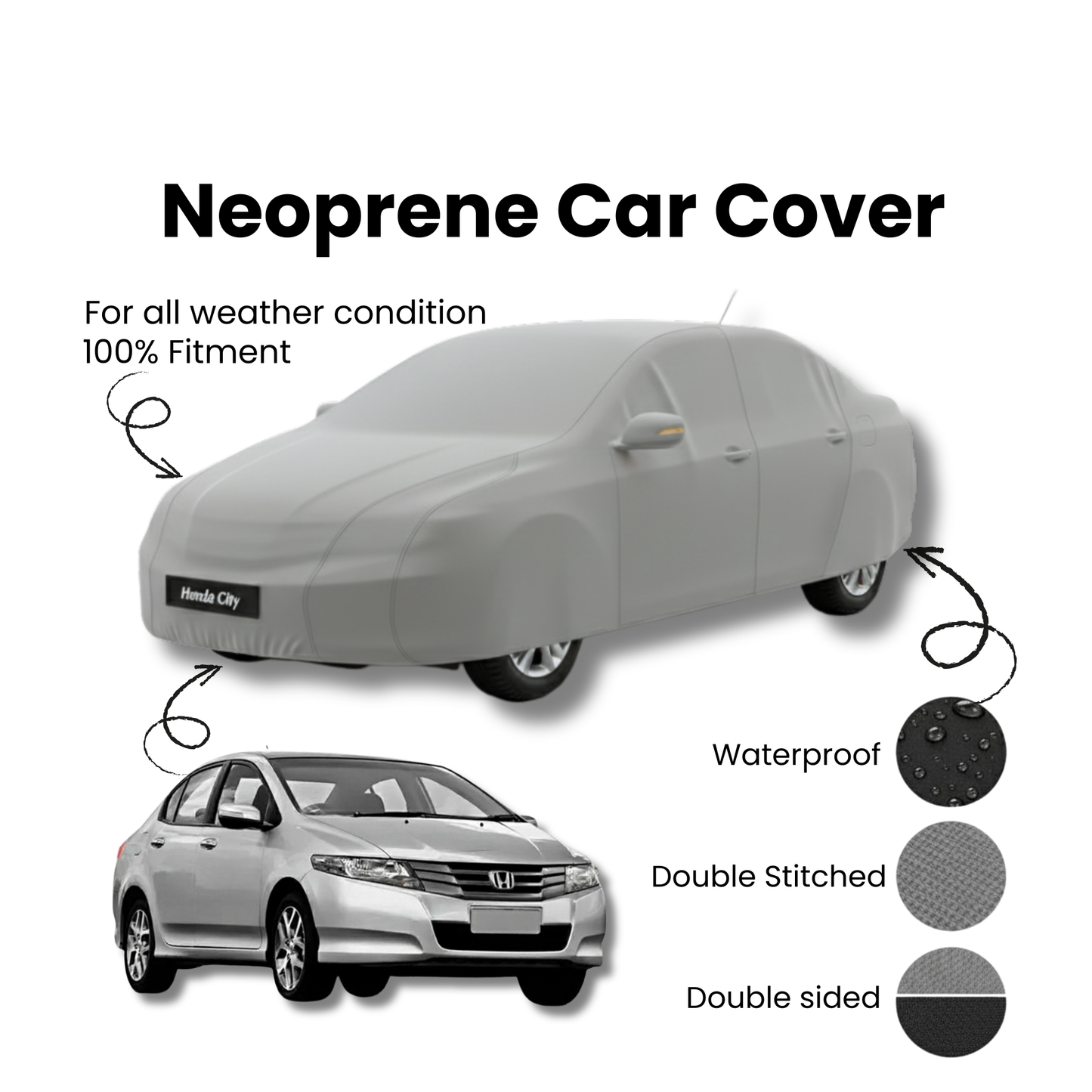Honda City Neoprene Top Cover - Model 2009-2021