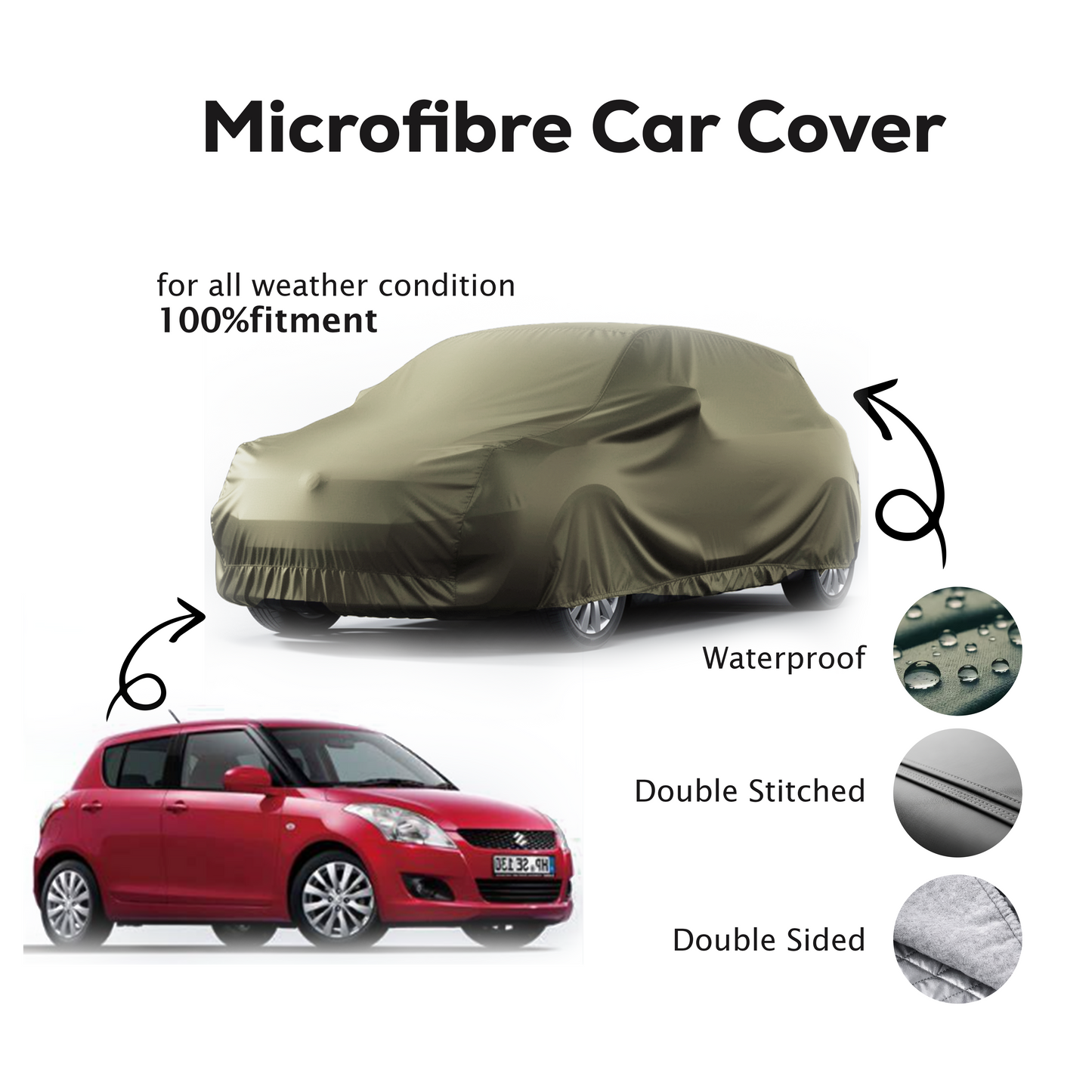Suzuki Swift Microfibre Top Car Cover  - 2010 - 2017