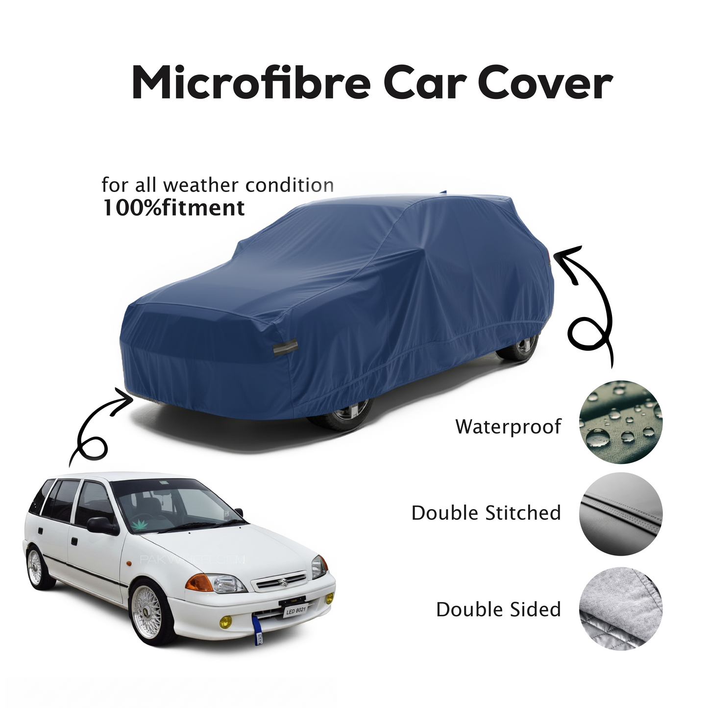 Suzuki Cultus Microfibre Top Car Cover  - 2007 - 2016