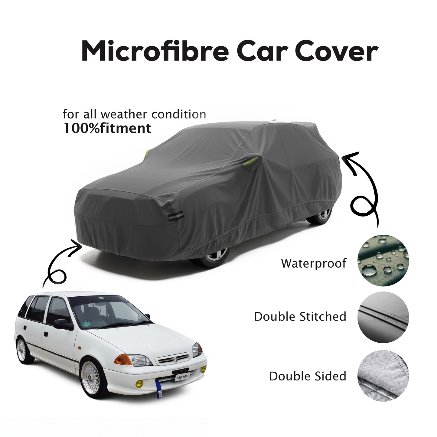 Suzuki Cultus Microfibre Top Car Cover  - 2007 - 2016