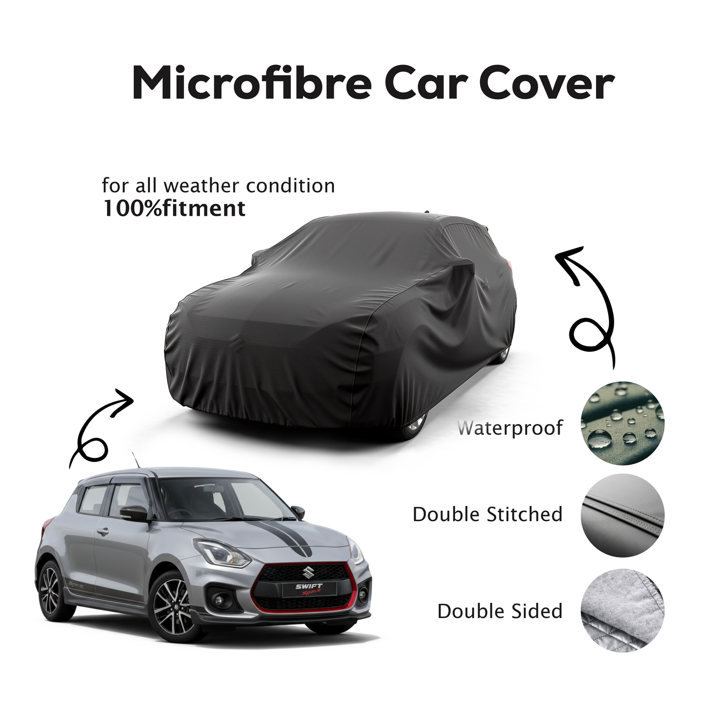 Suzuki Swift Microfibre Top Car Cover  - 2023 - 2026