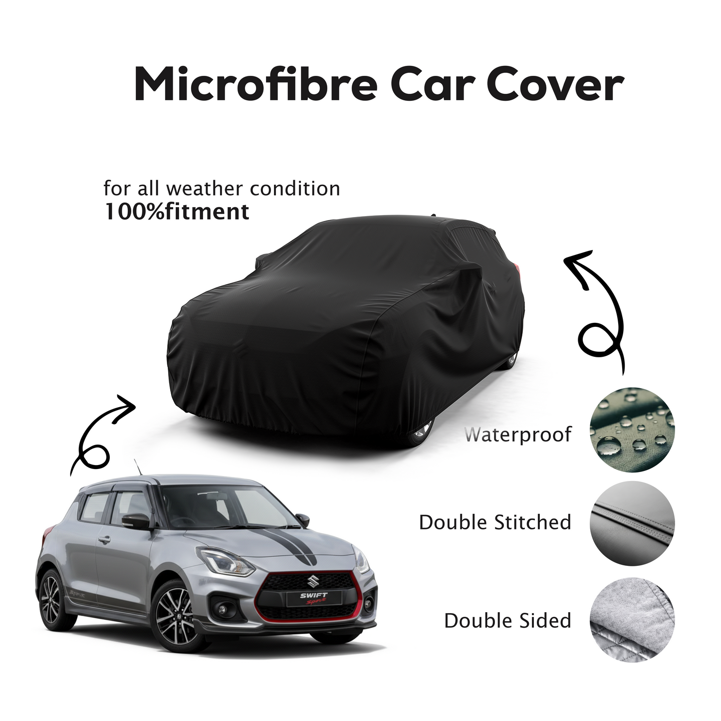 Suzuki Swift Microfibre Top Car Cover  - 2023 - 2026