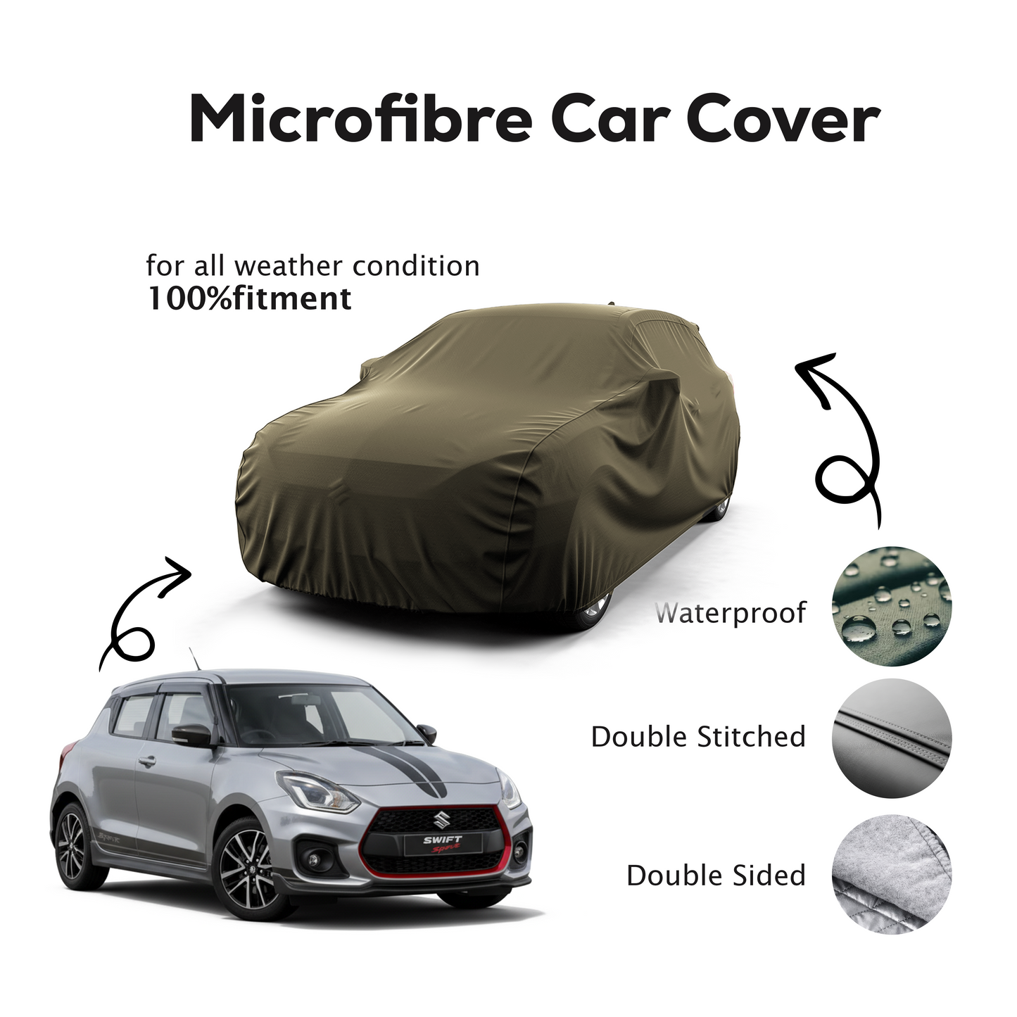 Suzuki Swift Microfibre Top Car Cover  - 2023 - 2026