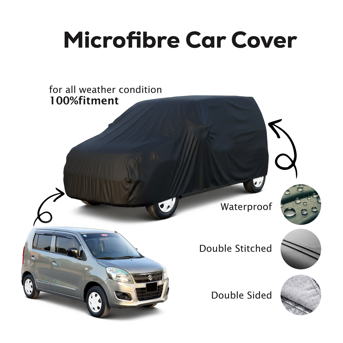 Suzuki  Wagon R Microfibre Top Car Cover  - 2014 - 2025