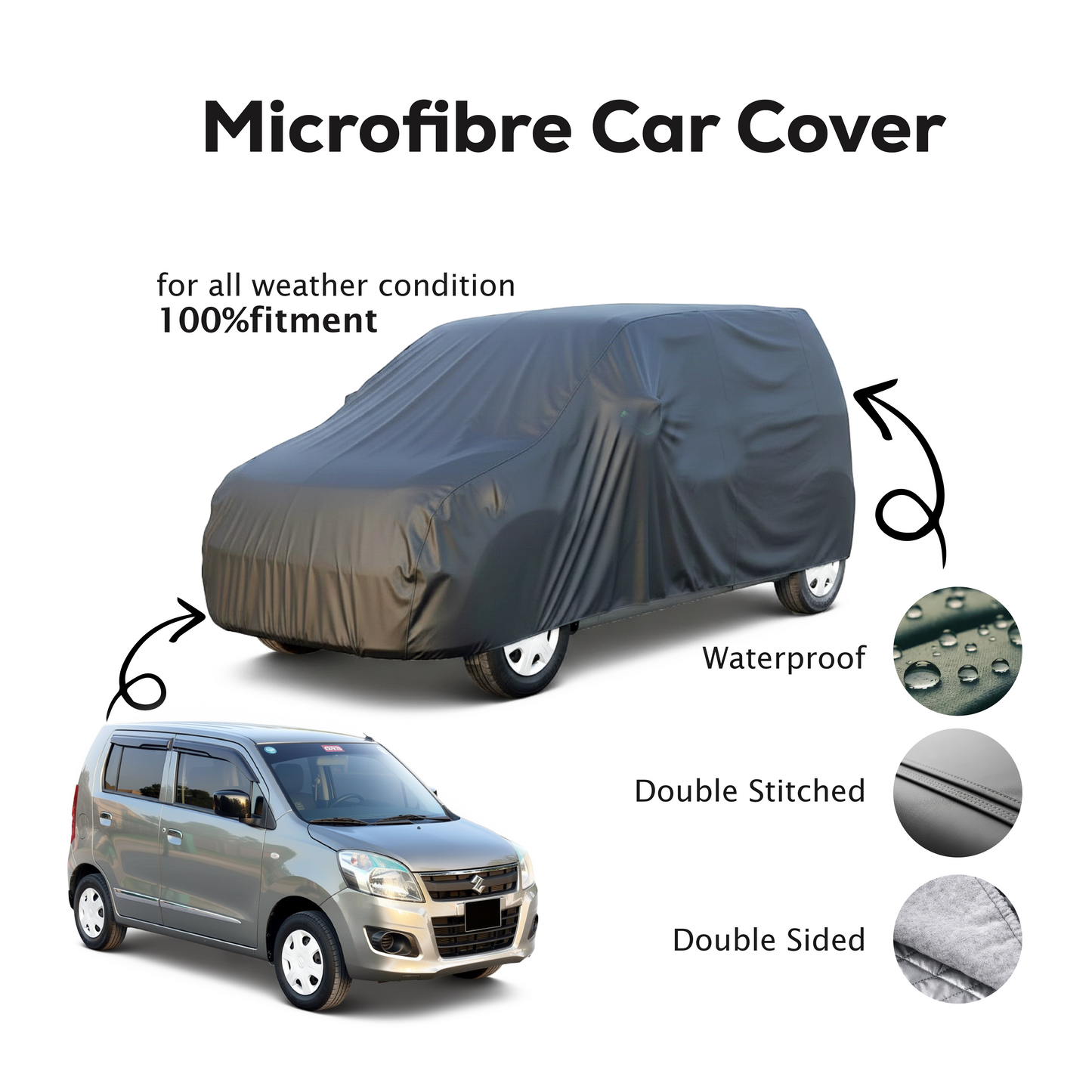 Suzuki  Wagon R Microfibre Top Car Cover  - 2014 - 2025
